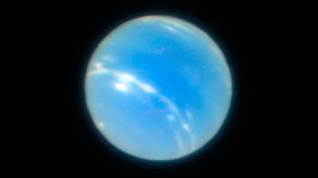 Neptune image found with the telescope's huge telescope. 