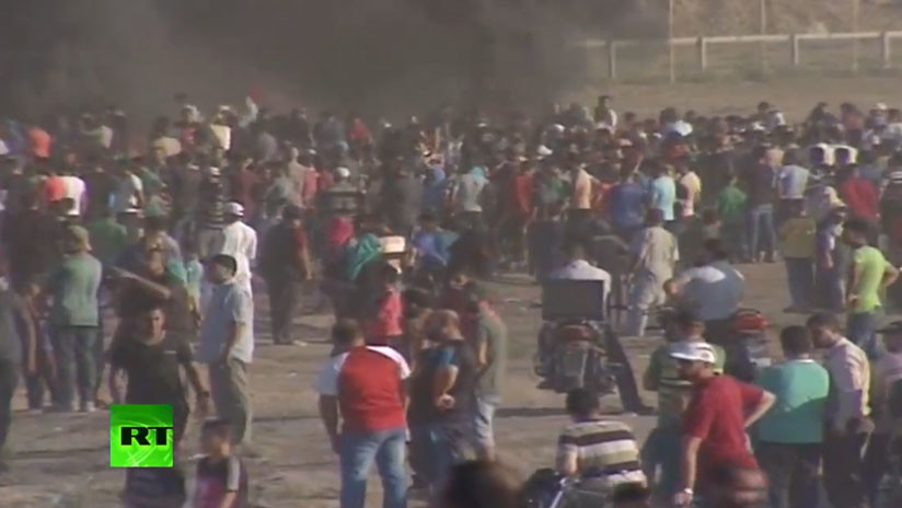 VIDEO Violentas protestas en la frontera de Gaza