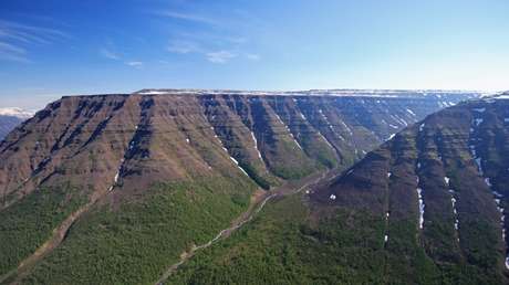 Meseta de Putorana, en Siberia, península de Taimyr