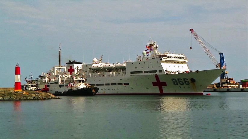 VIDEO: Un buque hospital chino llega a Venezuela