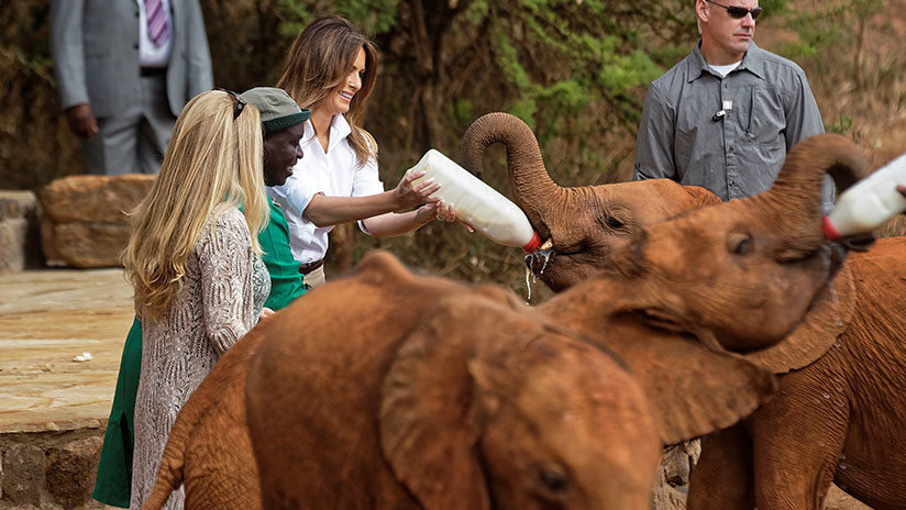 Críticas a Melania Trump por usar un sombrero colonial en Kenia