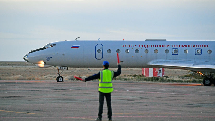 VIDEO: La tripulación de la Soyuz MS llega a Baikonur antes de partir hacia Moscú