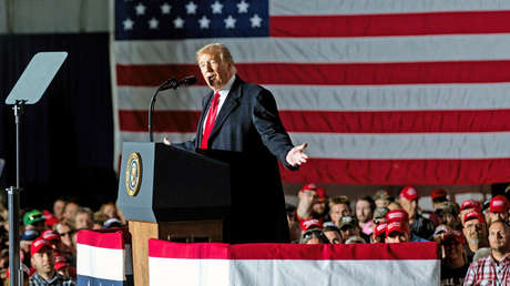 El presidente de los Estados Unidos, Donald Trump, en Murphysboro, Illinois. 27 de octubre de 2018