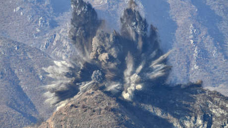 Explosión en un puesto de guardia de Corea del Norte, 20 de noviembre de 2018.