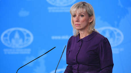 María Zajárova, representante oficial del Ministerio de Exteriores de Rusia.