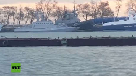 VIDEO: Muestran imágenes de los buques militares de Ucrania capturados por Rusia