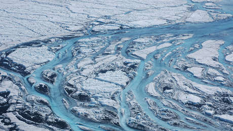 Derretimiento del hielo de Groenlandia.