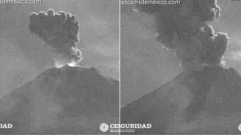 Se registra en México una nueva explosión en el volcán Popocatépetl