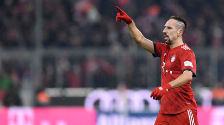 Bayern Munich soccer player Franck Ribéry during a match against RB Leipzig in Munich, Germany on December 19, 2018