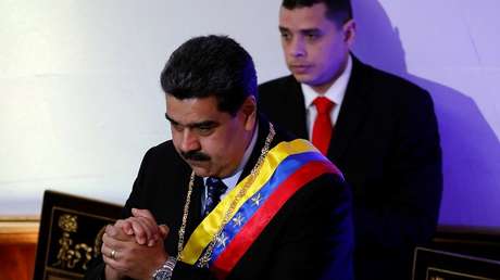 El presidente de Venezuela, Nicolás Maduro, durante una sesión especial de la Asamblea Nacional Constituyente en Caracas, 14 de enero de 2019.