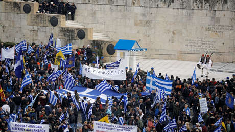 VIDEO, FOTOS: Multitudinaria protesta en Grecia por el nuevo nombre de Macedonia