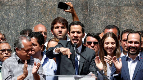 El dirigente opositor venezolano Juan Guaidó en Caracas, Venezuela, el 25 de enero de 2019.