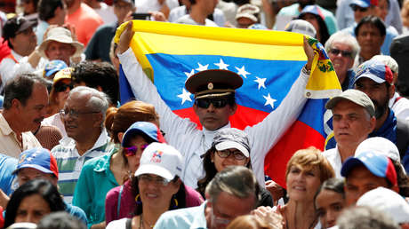 Un mitin de los partidarios del opositor venezolano Juan Guaidó en Caracas, Venezuela, el 26 de enero de 2019