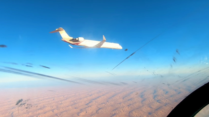 VIDEO: La Fuerza Aérea libia intercepta un avión civil que violó la zona de exclusión