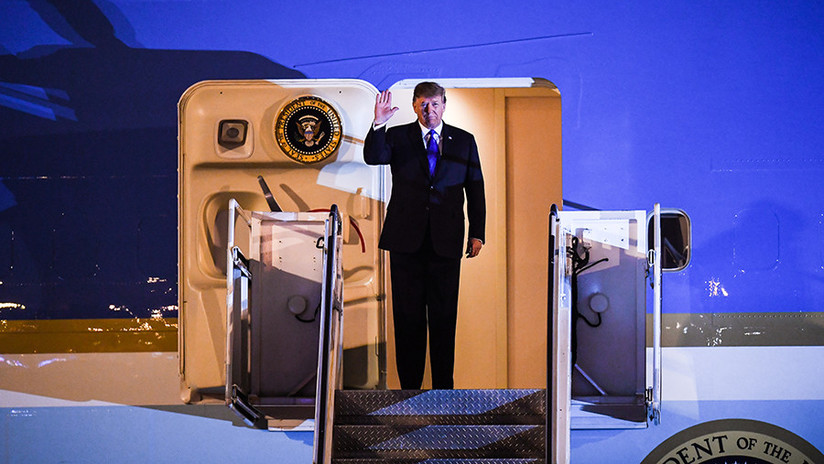VIDEO: Donald Trump aterriza en Hanói para reunirse con Kim Jong-un