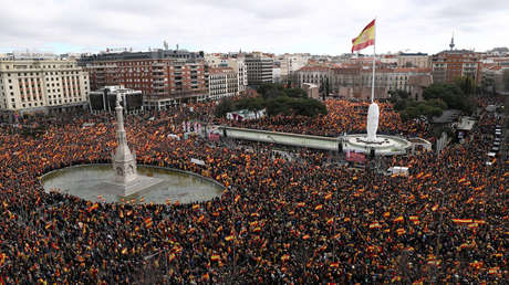 Plaza de Colón en Madrid (España), el 10 de febrero de 2019.