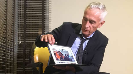 El periodista Jorge Ramos de Univision, durante una entrevista en un hotel de Caracas, el 25 de febrero de 2019