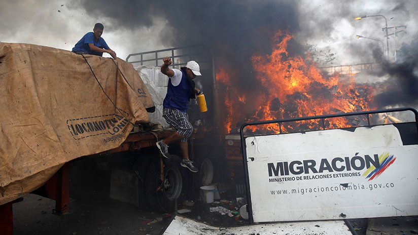 The New York Times: El camiÃ³n con "ayuda humanitaria" no lo quemÃ³ el Gobierno de Maduro