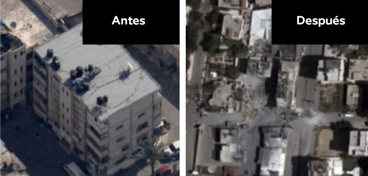 Fotos Israel Muestra El Antes Y El Después De Los Objetivos Que Bombardeó En La Franja De Gaza 