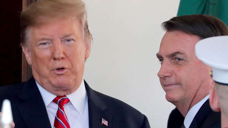 El presidente de los EE.UU., Donald Trump, junto a su homólogo brasileño, Jair Bolsonaro, Washington, EE.UU., 19 de marzo de 2019