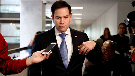 Marco Rubio en audiencia del Comité de Inteligencia del Senado, en Washington, 16 de mayo de 2018.