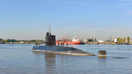 El submarino ARA San Juan en Buenos Aires el 18 de noviembre de 2014.