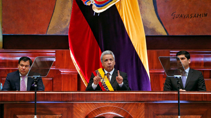 Lenín Moreno ofreció su segundo Informe a la Nación en medio de protestas