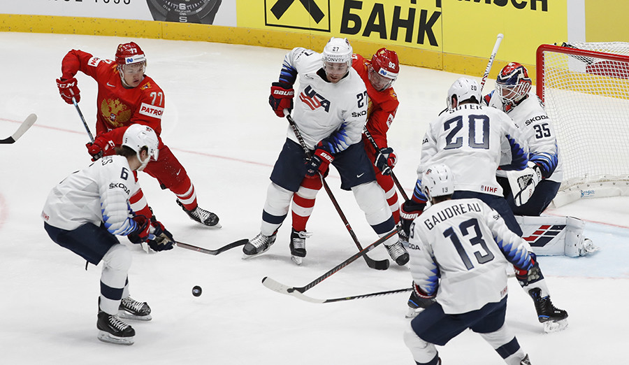 Rusia vence a EE.UU. y avanza a la semifinal del Mundial de Hockey RT