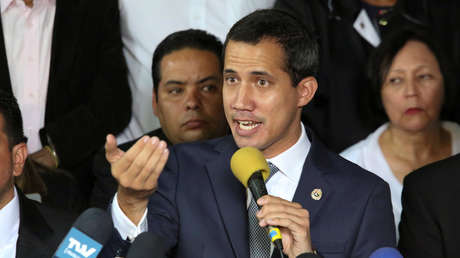  El diputado Juan Guaido en una rueda de prensa en Caracas, Venezuela, el 3 de mayo de 2019. 