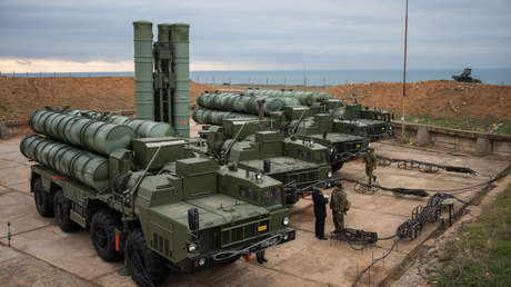 Un sistema antiaéreo S-400 en Sebastopol, Crimea (Rusia), 2018.