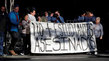 Una manifestación contra el asesintato de estudiantes en la Ciudad de México, 25 de julio de 2018