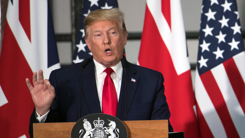 Trump sobre las protestas en Londres contra su visita: "Son noticias falsas"