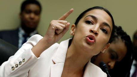 La congresista estadounidense Alexandria Ocasio-Cortez en Washington (EE.UU.), 
12 de junio de 2019.