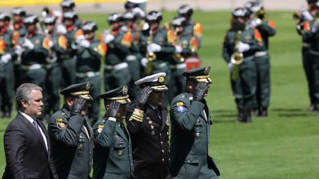 El presidente de Colombia, Ivan Duque Márquez, durante una ceremonía en una escuela militar en Bogotá, el 17 de diciembre de 2018.