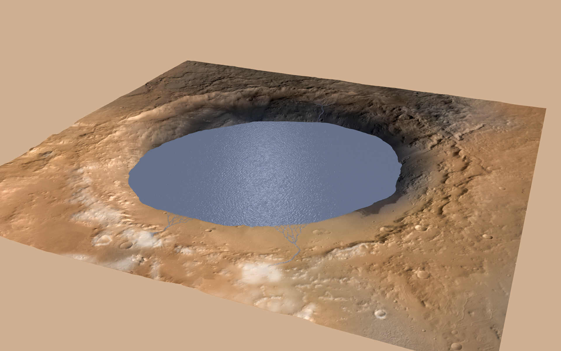 кратер Гейл в прошлом/NASA