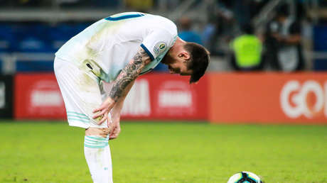 Lionel Messi tras el partido de la semifinal de la Copa América entre las selecciones de Argentina y Brasil, en el estadio Mineirão (Belo Horizonte, Brasil), 2 de julio de 2019.