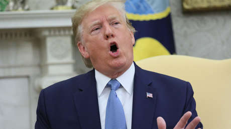 Donald Trump en la Casa Blanca durante la reunión con el primer ministro de Pakistán, Imran Khan, el 22 de julio de 2019.