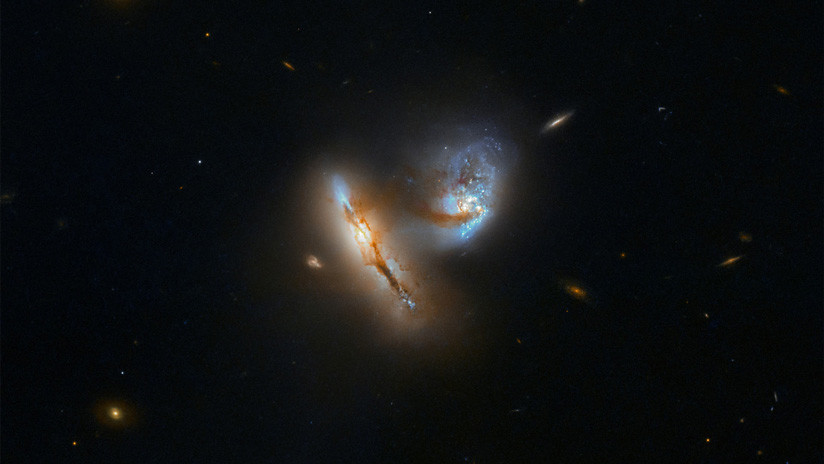 FOTO: El telescopio Hubble capta la fusión de dos galaxias (que es el destino que le espera a  la Vía Láctea)