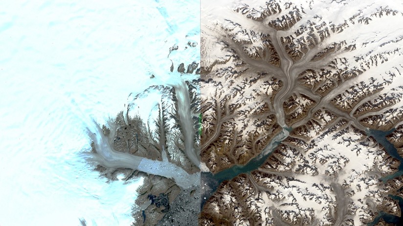 FOTOS: Dos imágenes de la NASA muestran la escala de casi 50 años de deshielo en Groenlandia