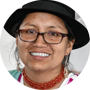 Ángela Tipán, presidenta Comité de Fiestas 2018 de la parroquia San Felipe, Ecuador.