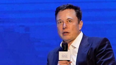 Elon Musk durante su debate con Jack Ma en ShanghÃ¡i, China, el 29 de agosto del 2019.