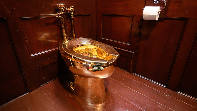 Inodoro de oro macizo valorado en mÃ¡s de un millÃ³n de dÃ³lares es robado de la casa donde naciÃ³ Winston Churchill