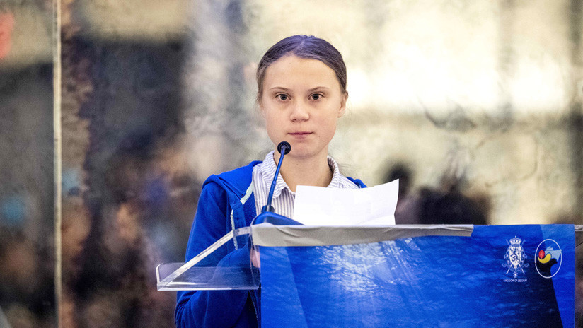 La activista Greta Thunberg durante su discurso anta la ONU en Nueva York. 25 de septiembre de 2019.