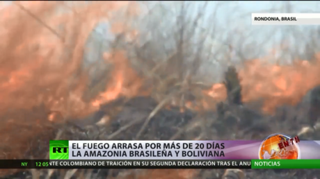Los incendios arrasan por más de 20 días la Amazonia brasileña y boliviana