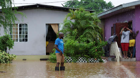 Inundaciones ocasionadas por la tormenta tropical Karen en Barataria (Trinidad y Tobago), el 22 de septiembre de 2019.