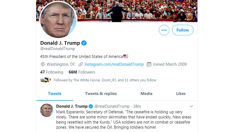 ¿Un error del autocorrector del celular?: Trump confunde el apellido del secretario de Defensa de EE.UU.