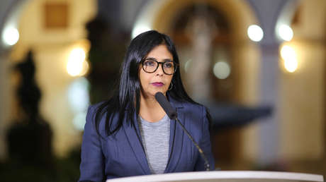 La vicepresidenta de Venezuela, Delcy Rodríguez, en Caracas, Venezuela, 25 de marzo de 2019.