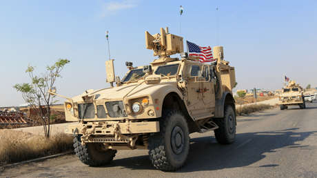 Convoy estadounidense en la ciudad iraquí de Dohuk, fronteriza con Siria, el 21 de octubre de 2019.