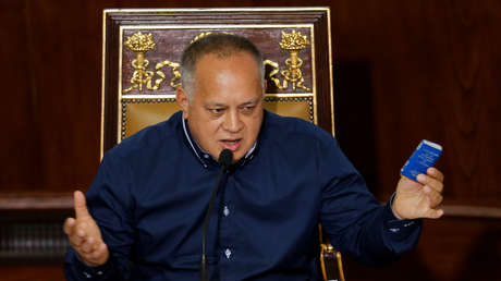 Presidente de la Asamblea Nacional Constituyente de Venezuela Diosdado Cabello en una sesión en Caracas
