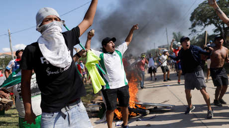 Partidarios y detractores de Evo Morales se enfrentan en Santa Cruz de la Sierra. 24 de octubre de 2019